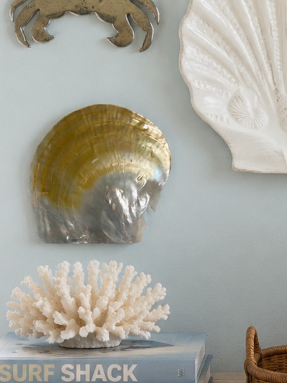 Caviar Mother of Peal Seashell Plate